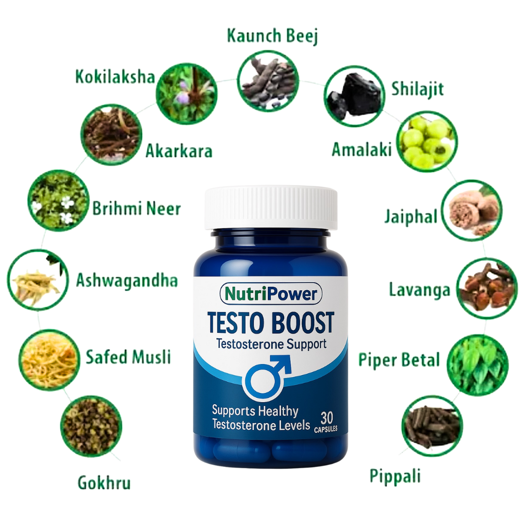 NutriPower Testo Boost – Lambi Timing, Zordar Energy aur Mardana Taqat ka Raaz